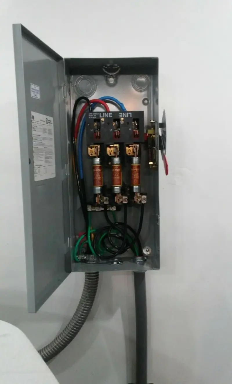Three-phase disconnect switch installed for Electrical Wiring & Rewiring in Northville
